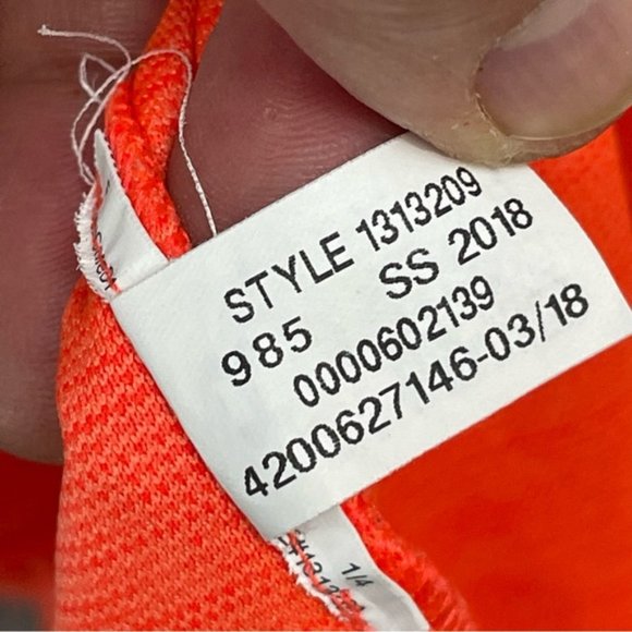 Under Armour Orange Heat Gear Tank Top Loose Fit Racer Back - Picture 5 of 10